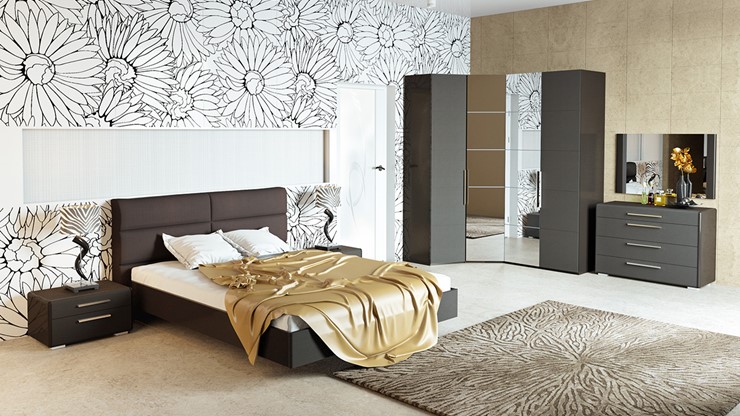 Гарнитур в спальню Наоми №2, цвет Фон серый, Джут в Перми - изображение 5