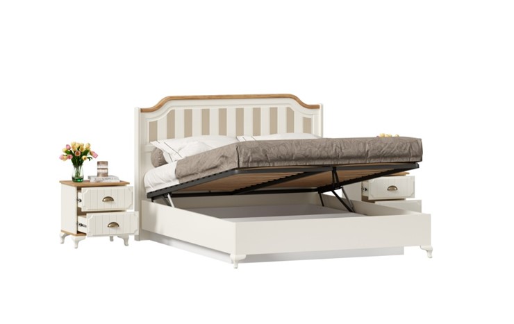 Гарнитур в спальню Вилладжио, набор 3 (кровать 1600 с механизмом) в Перми - изображение 1