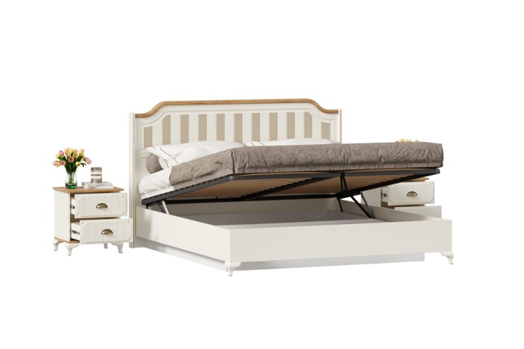Спальный гарнитур Вилладжио, набор 4 (кровать 1800 с механизмом) в Перми - изображение 1