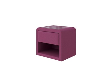 Прикроватная тумбочка Cube 52х41, Рогожка (Savana Berry (фиолетовый)) в Перми