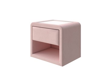 Тумба прикроватная Cube 52х41, Велюр (Ultra Розовый мусс) в Перми