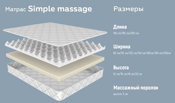 Матрас Simple massage 16 в Перми - предосмотр 3