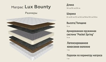 Матрас Lux Cocos Bounty 18 в Перми - предосмотр 2