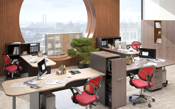 Офисный набор мебели Xten, для двух сотрудников с тумбой в Соликамске - изображение 5