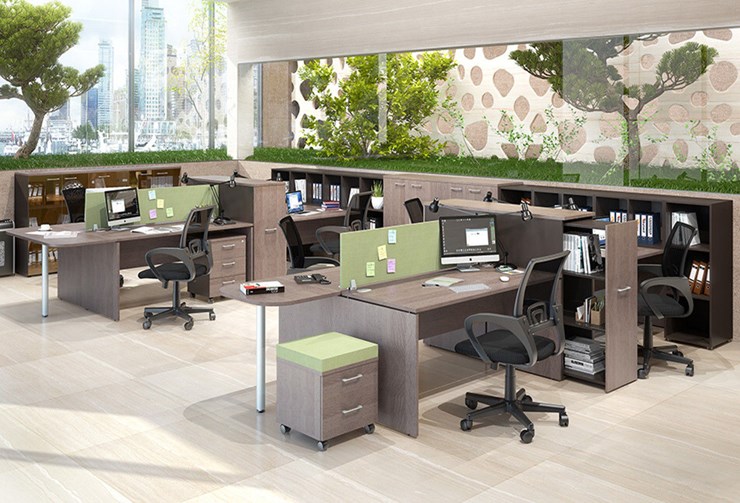 Набор мебели в офис Xten в опенспэйс для четырех сотрудников в Перми - изображение 1
