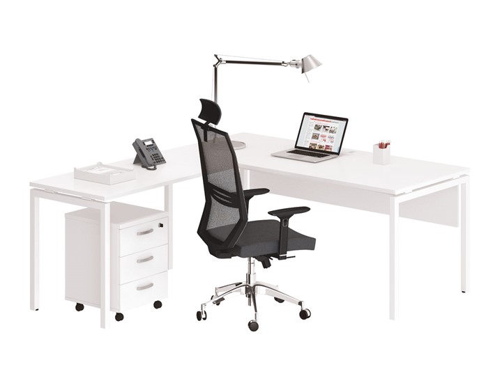 Мебель для персонала А4 (металлокаркас DUE) белый премиум / металлокаркас белый в Перми - изображение