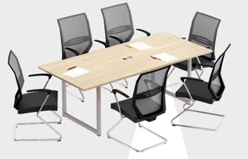 Офисный набор мебели А4 (металлокаркас QUATTRO) белый премиум / металлокаркас белый в Перми - предосмотр 8