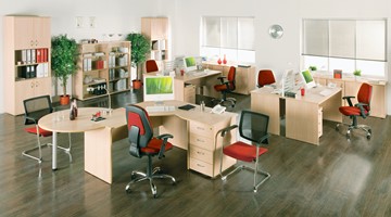 Комплект офисной мебели Формула (вяз светлый) в Перми - предосмотр