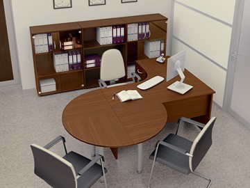 Комплект офисной мебели Комфорт №2 (французский орех) в Перми - предосмотр