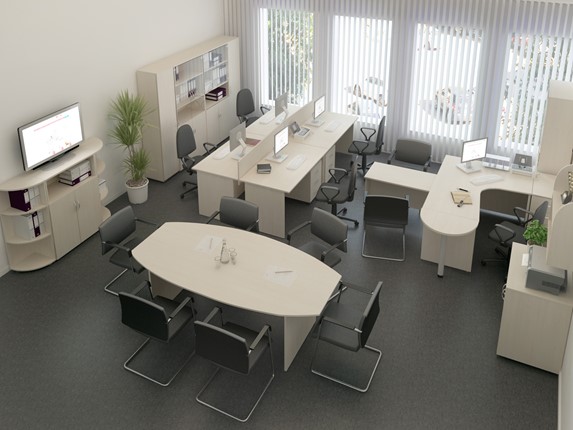 Набор мебели в офис Комфорт (дуб шамони) в Перми - изображение