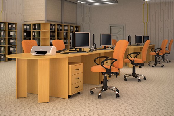 Офисный комплект мебели Классик рабочее место для опенспэйса (фрифло) в Чайковском - изображение