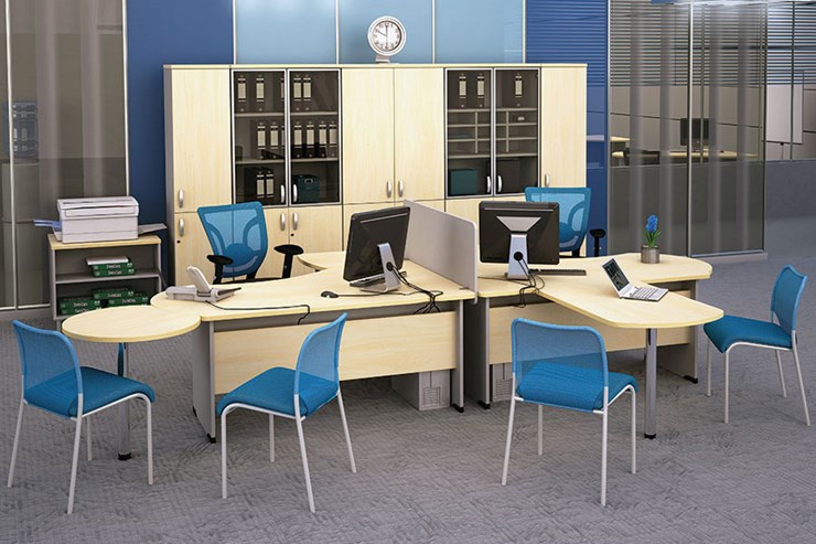 Набор мебели в офис Boston для 2 сотрудников по работе с клиентами в Перми - изображение