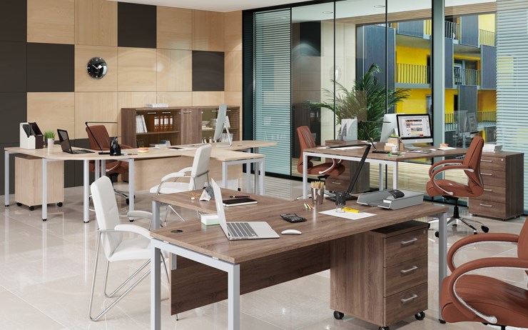 Мебель для персонала Xten S 1 - один стол с приставным брифингом в Соликамске - изображение