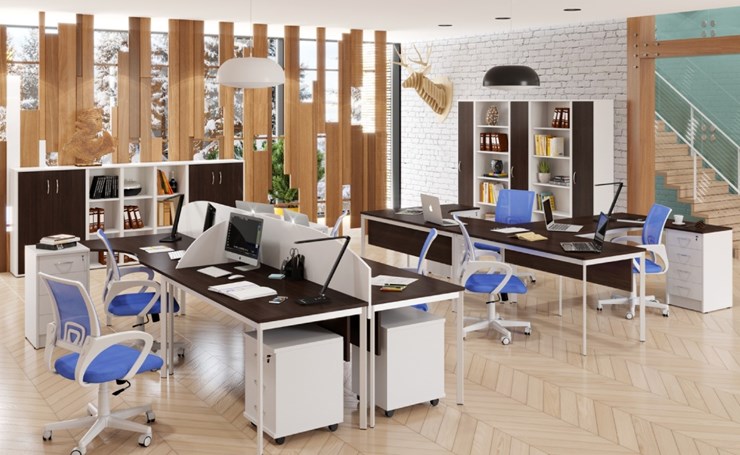 Мебель для персонала Imago S - два стола, две тумбы в Перми - изображение