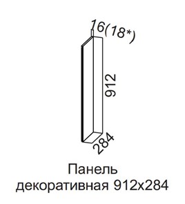 Декоративная панель Вельвет для верхних модулей 912х284 в Соликамске
