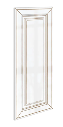 Дверь (Декор) Атланта L297 эмаль (белый глянец патина золото) в Перми - изображение