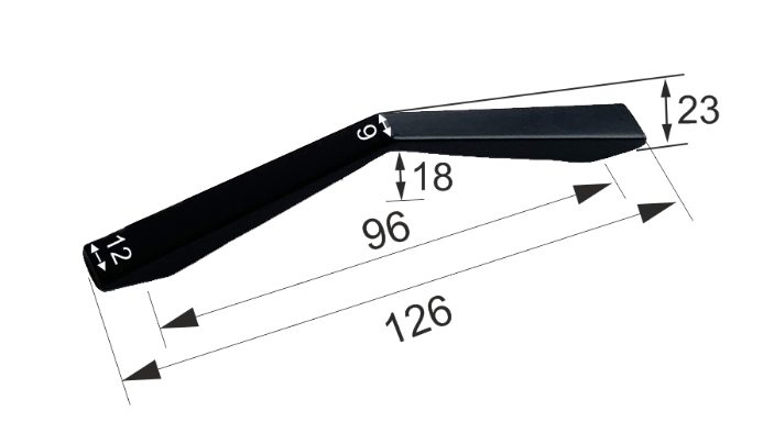 Ручка 0002 (96) Черный матовый в Перми - изображение 1