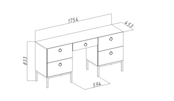 Косметический стол с зеркалом Бержер, Б 2.0.6 в Перми - предосмотр 2
