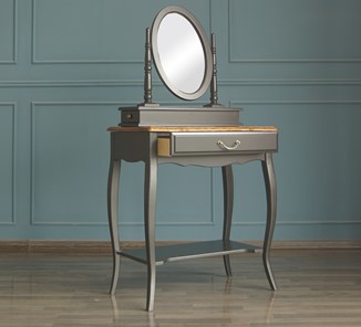 Косметический стол Leontina с зеркалом (ST9321BLK) Черный в Перми - предосмотр 3