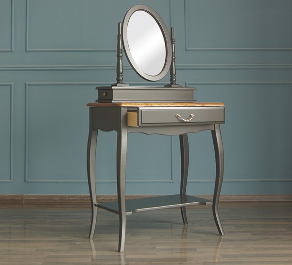 Косметический стол Leontina с зеркалом (ST9321BLK) Черный в Перми - изображение 3