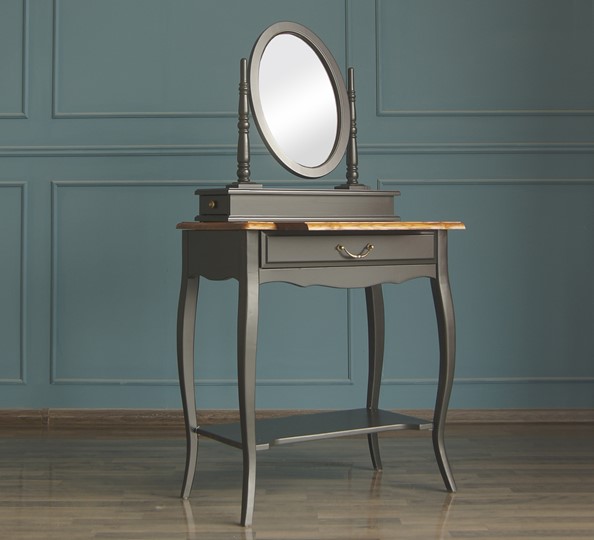Косметический стол Leontina с зеркалом (ST9321BLK) Черный в Перми - изображение 4