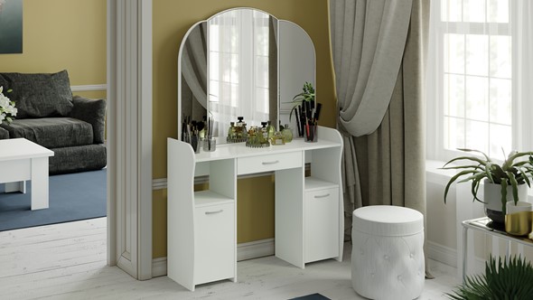 Туалетный стол София Т2, цвет Белый в Перми - изображение