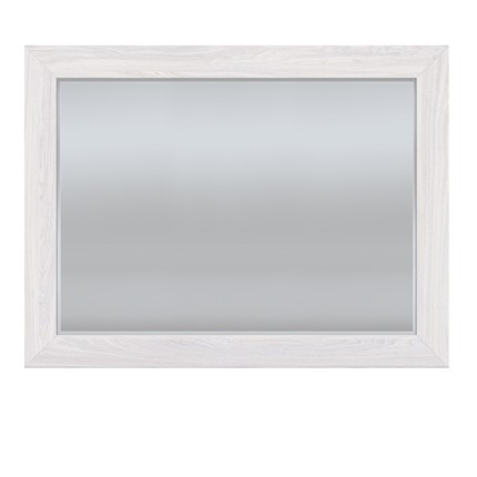 Настенное зеркало ПАРМА НЕО,  ясень анкор светлый /  экокожа polo белая в Перми - изображение