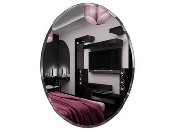 Настенное зеркало в спальню Сельетта-3 (Овал 600х450х4 фацет10 мм) в Березниках