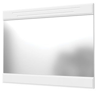 Зеркало на стену Олимп с декоративными планками (белый) в Перми