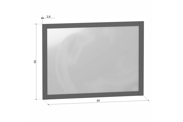 Настенное зеркало Техно Черный ЛД 678.120 в Перми - изображение 3