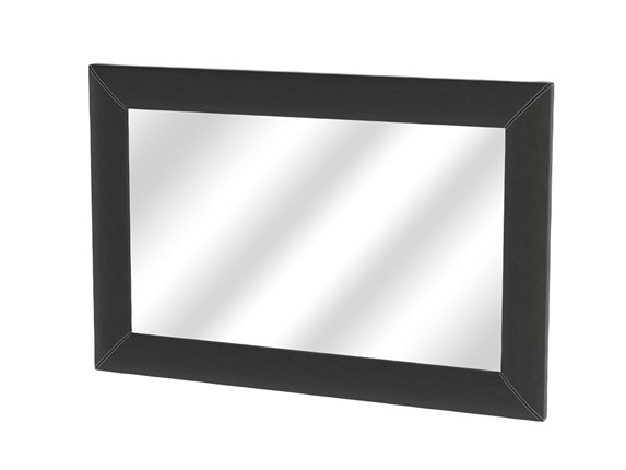 Зеркало настенное OrmaSoft 2, экокожа черная в Перми - изображение