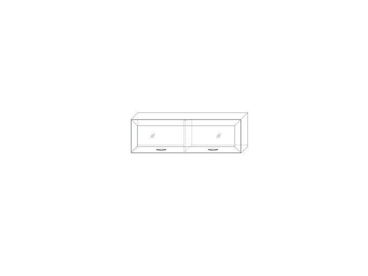 Полка навесная Сиена - 2 1300, Бодега белый / патина золото в Перми - изображение 1