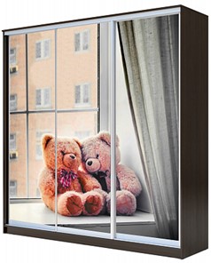 Шкаф детский Хит-22-18-777-26, Мишки на окне Венге в Перми