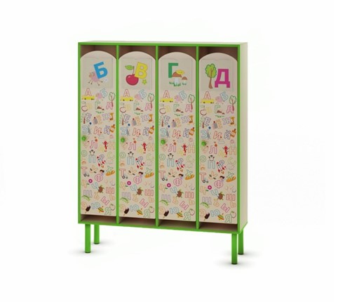 Шкаф детский ШГ-4 - Азбука (Зеленый) в Перми - изображение