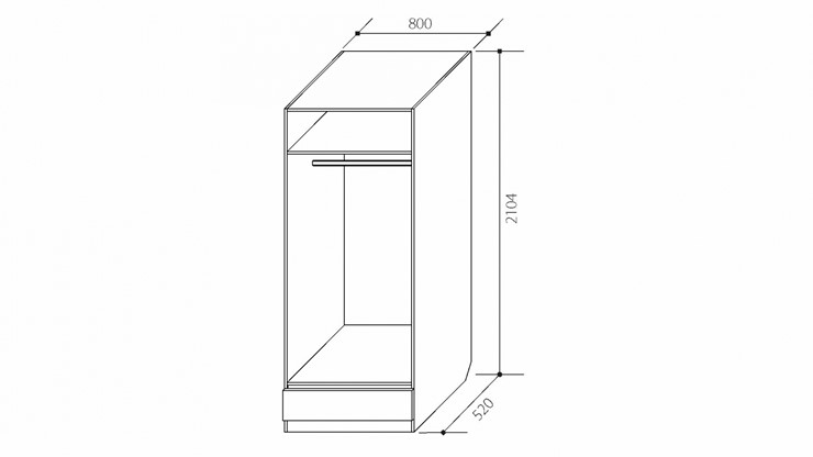 Шкаф детский распашной Юниор-4 2х-дверный для одежды в Перми - изображение 2