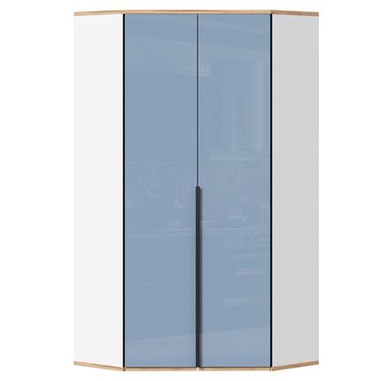 Детский шкаф угловой Урбан 528.060, белый/капри синий в Чайковском - изображение