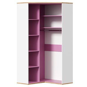 Детский угловой шкаф Урбан 528.060, белый/розовый в Березниках - предосмотр 3