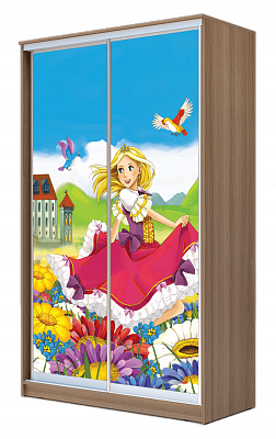 Шкаф 2-дверный ХИТ 22-12-77-11, Принцесса, шимо темный в Чайковском - изображение
