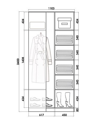 Угловой детский шкаф Хит-У-24-4-77-17, Абстракция №1, Венге в Перми - изображение 2