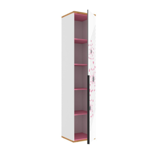 Шкаф одностворчатый Урбан 528.040, белый/розовый в Перми - предосмотр 1