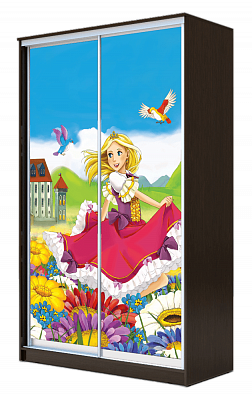 Детский шкаф-купе ХИТ 24-4-14-77-11, Принцесса, венге в Перми - изображение
