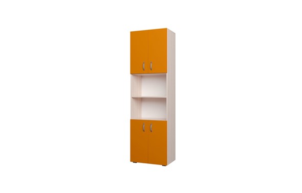 Распашной шкаф 600 4Д Млечный дуб, Оранжевый в Перми - изображение