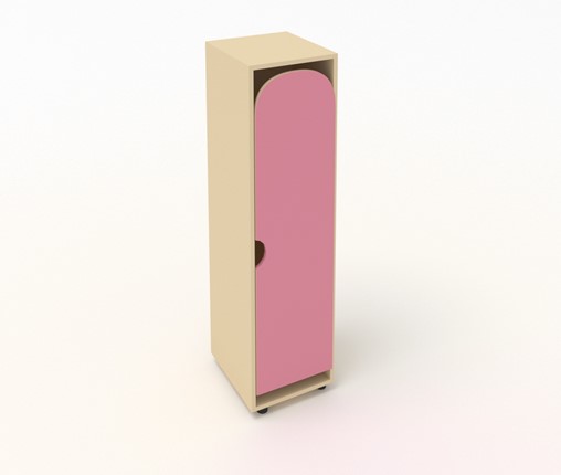Шкаф-пенал детский ШГ1 Беж + Розовый в Перми - изображение
