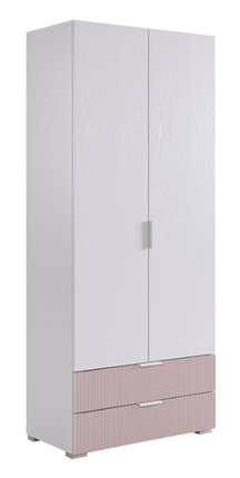 Шкаф Зефир 108.01 (белое дерево/пудра розовая (эмаль)) в Березниках - изображение