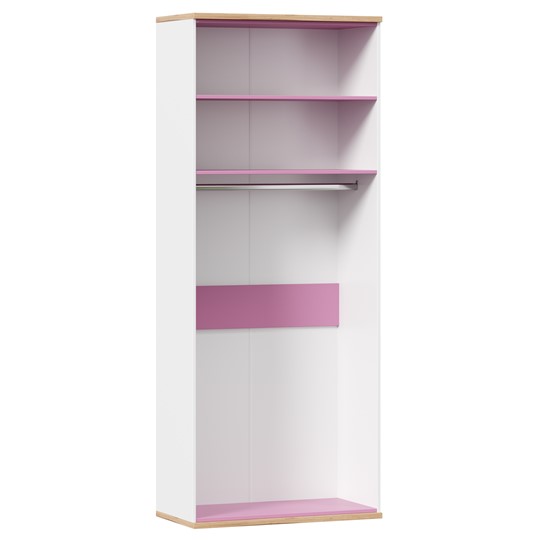Шкаф двухстворчатый Урбан 528.050, белый/розовый в Перми - изображение 4