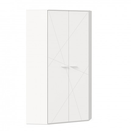 Распашной угловой шкаф Милтон 45 ЛД 537.040, Белый в Перми - изображение
