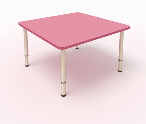 Детский стол 4-местный 80х80 ЛДСП Розовый в Перми - изображение