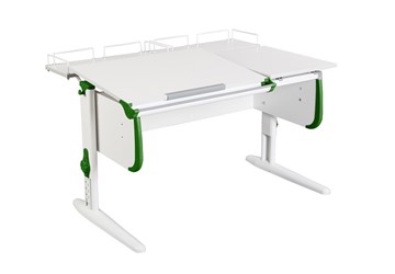 Детский стол-трансформер 1/75-40 (СУТ.25) + Polka_z 1/600 (2шт) белый/серый/Зеленый в Кунгуре