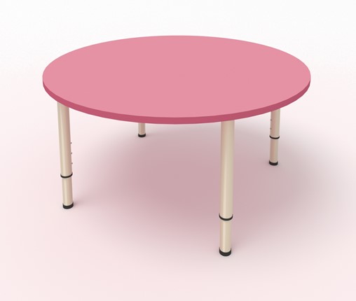 Стол в детскую круглый МДФ Розовый в Перми - изображение