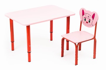 Растущий стол Кузя (Розовый,Красный) в Перми - предосмотр 1